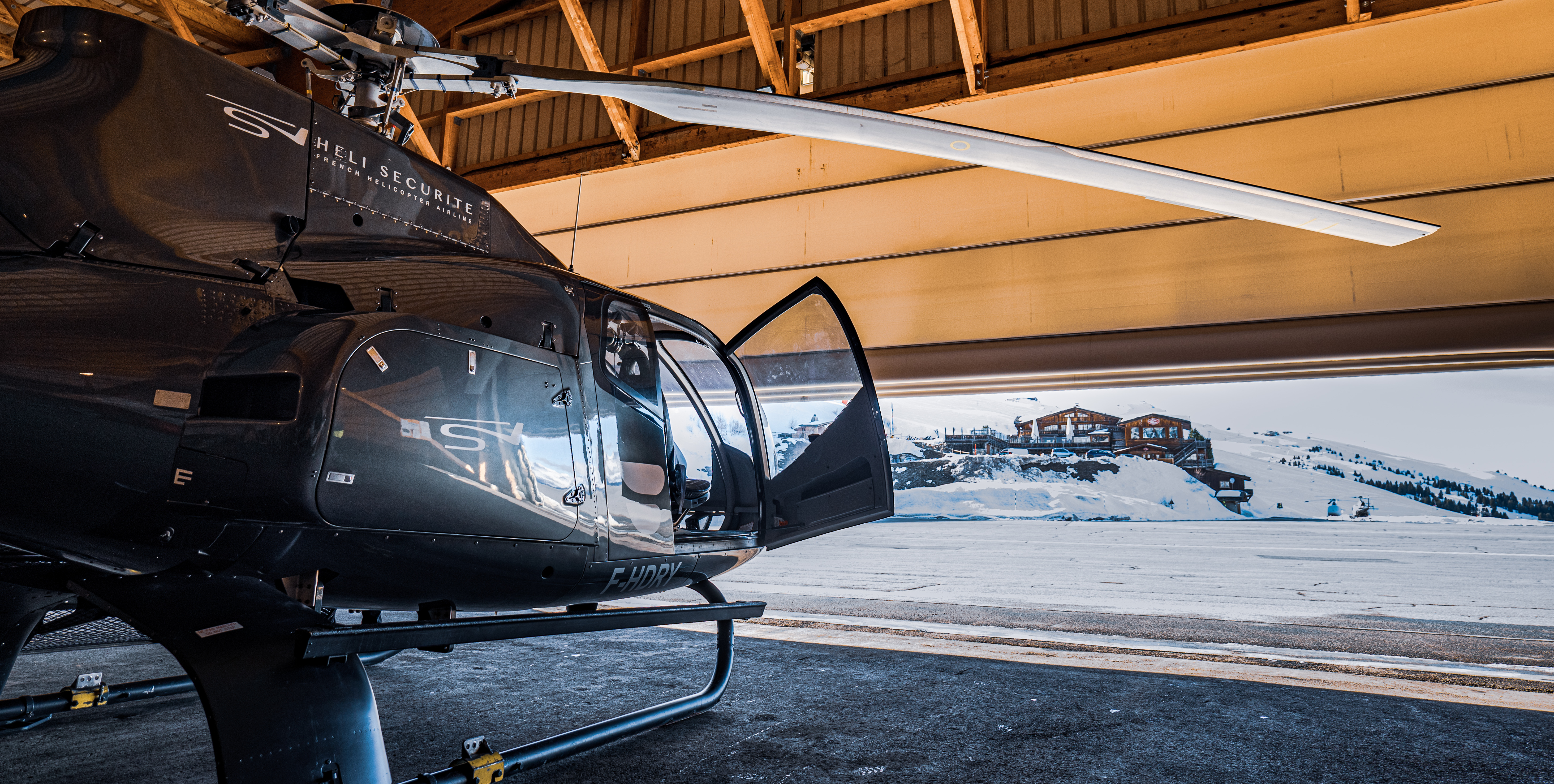 Champion Door Courchevel helicopter hangar door