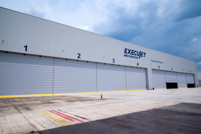 140-metre Champion Door hangar door at ExecuJet MRO Services, Malaysia