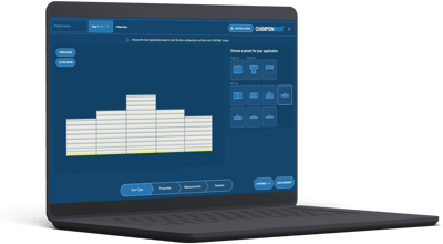Champion Door door configurator on a laptop